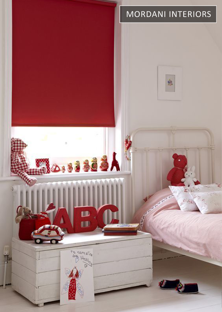 Techno Fab Red SR 2229 Blackout Window Roller Blind 